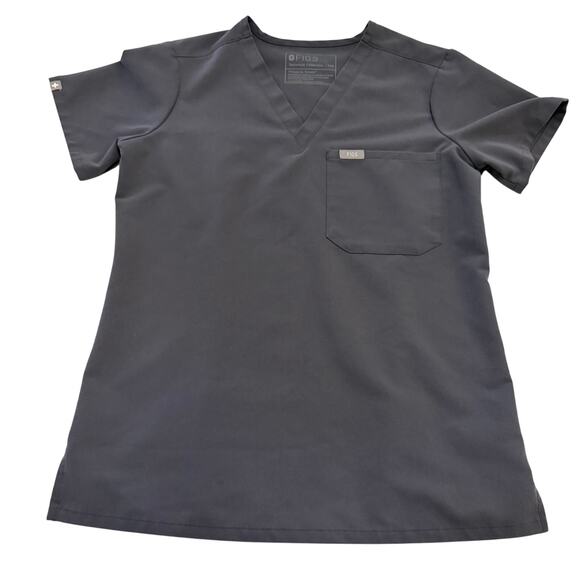 Figs Catarina scrub top PO #5854 Gray sz XXS nurse professional workwear medical - Picture 1 of 9